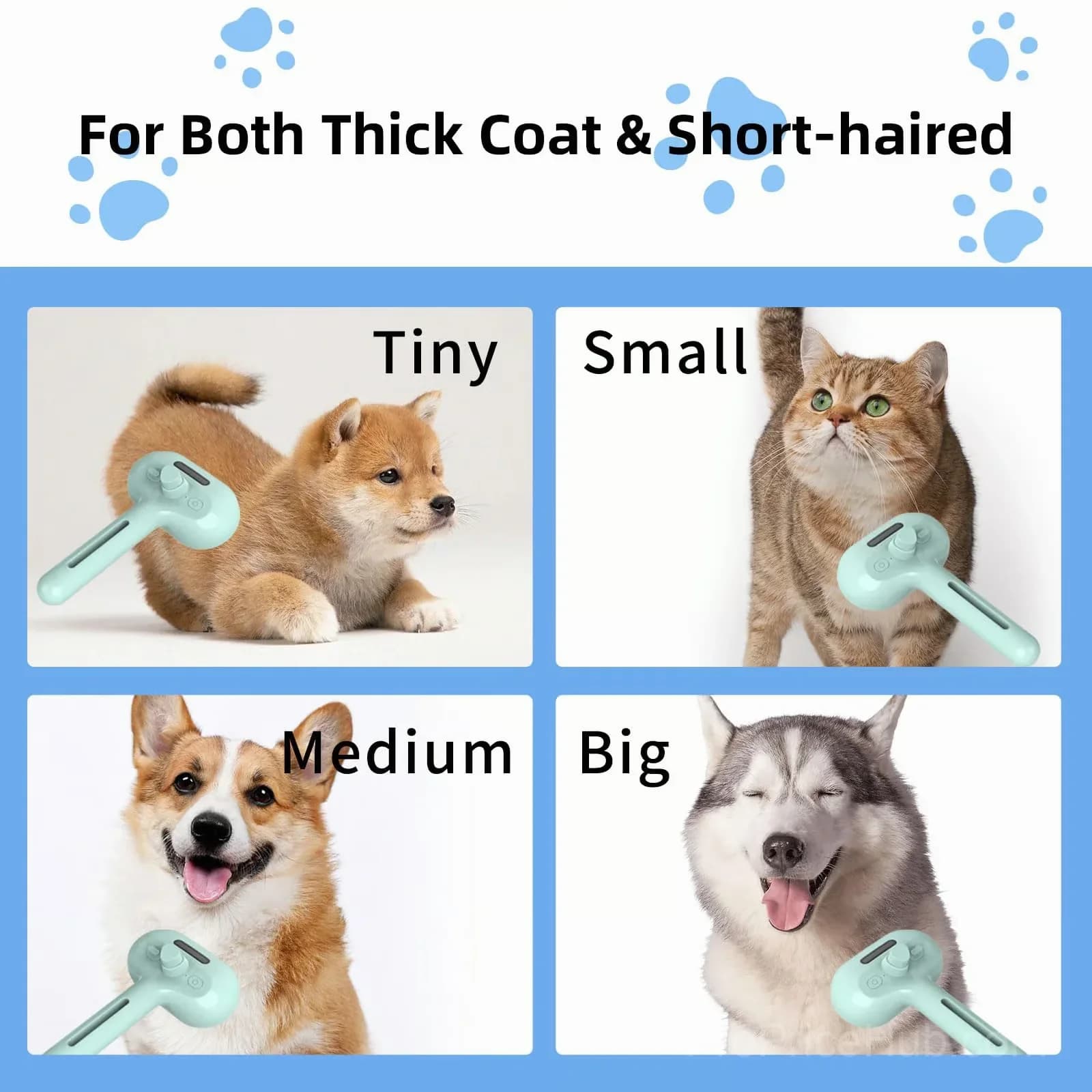 White Pet Spray Hair Removal Comb for Dogs - View 8