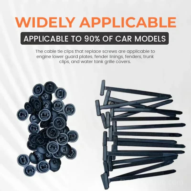 Nylon Universal Cable Tie Buckles for Vehicle Parts, 50-Pack - View 5