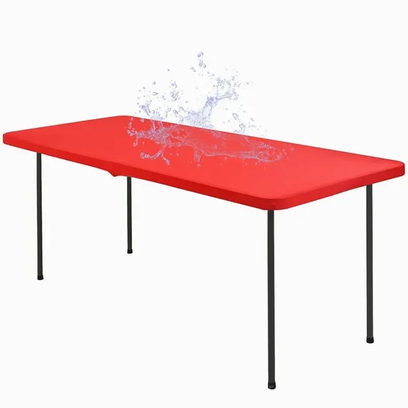 Stretch Fabric Table Top Cap Cover – Elastic Edge, Waterproof, Reusable - View 20