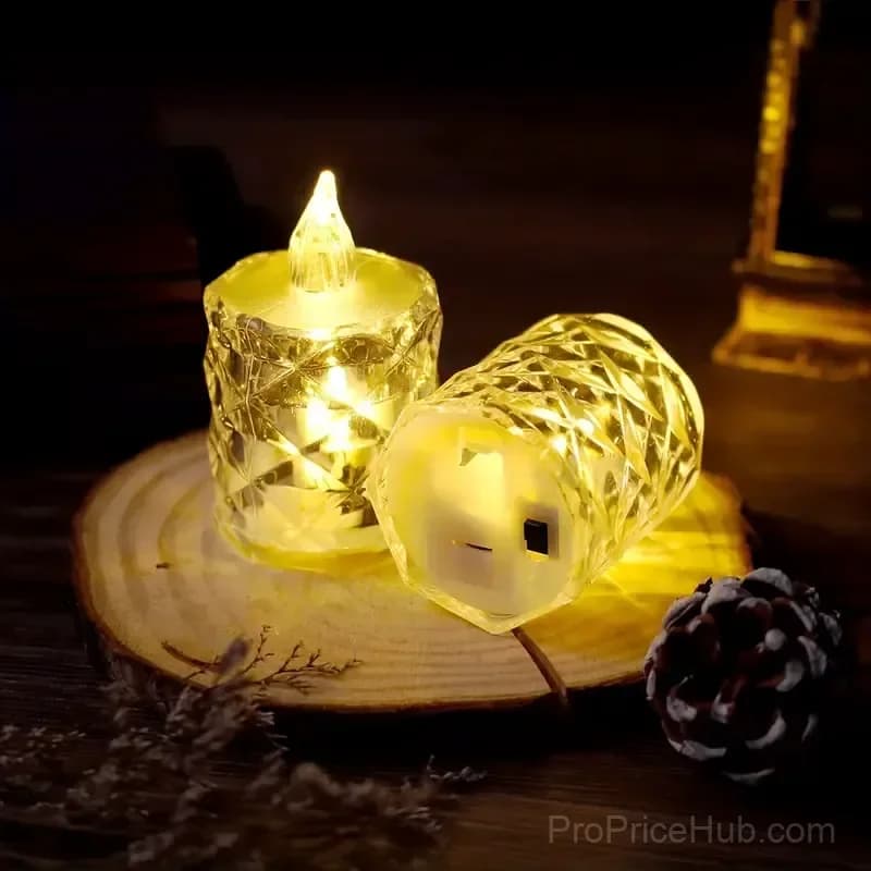Small Plastic Flameless Candle Lights, 3-Pack - View 7