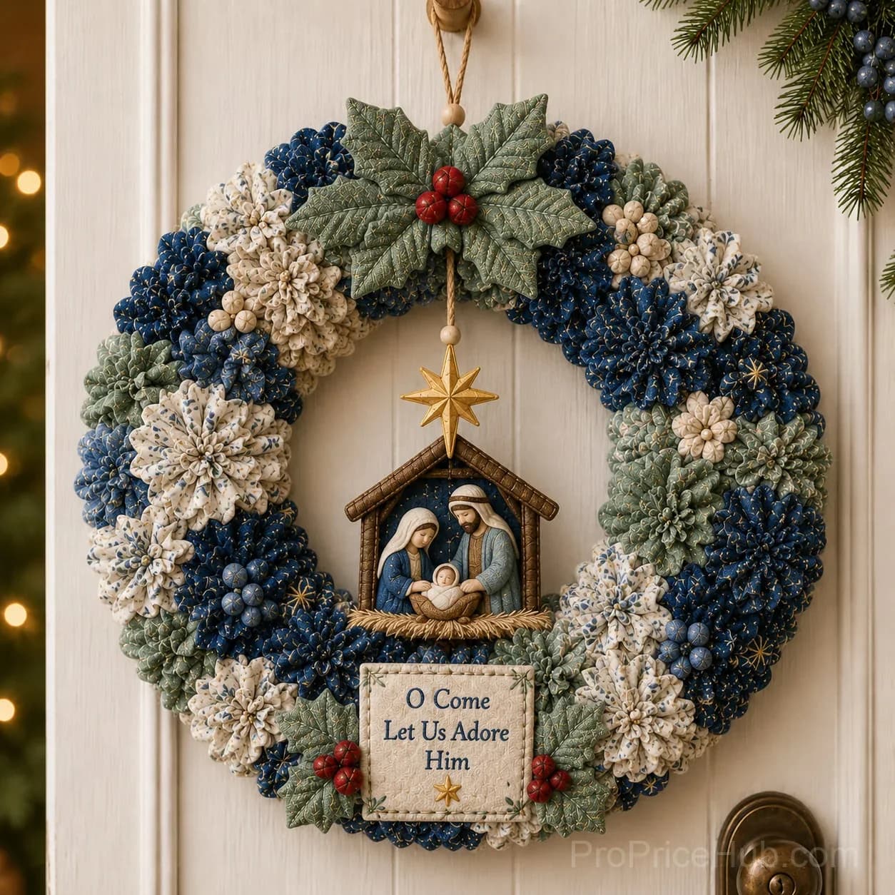 3D Fabric Poke Wreath DIY Kit for Home Decor - View 7