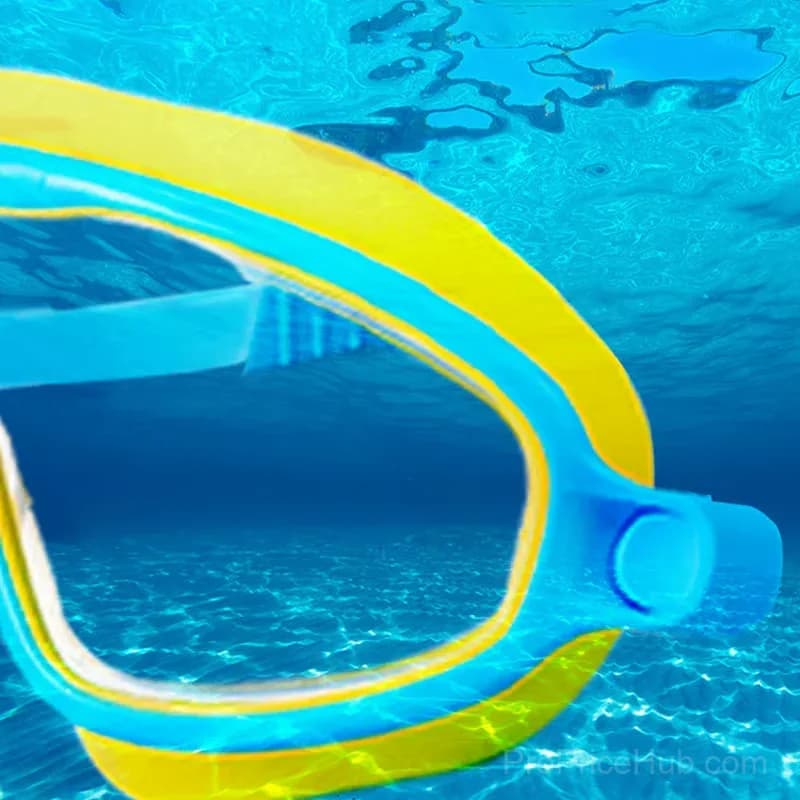 Kids Anti-Fog Swimming Goggles with Nose Clip & Ear Plugs, Light Blue - View 5