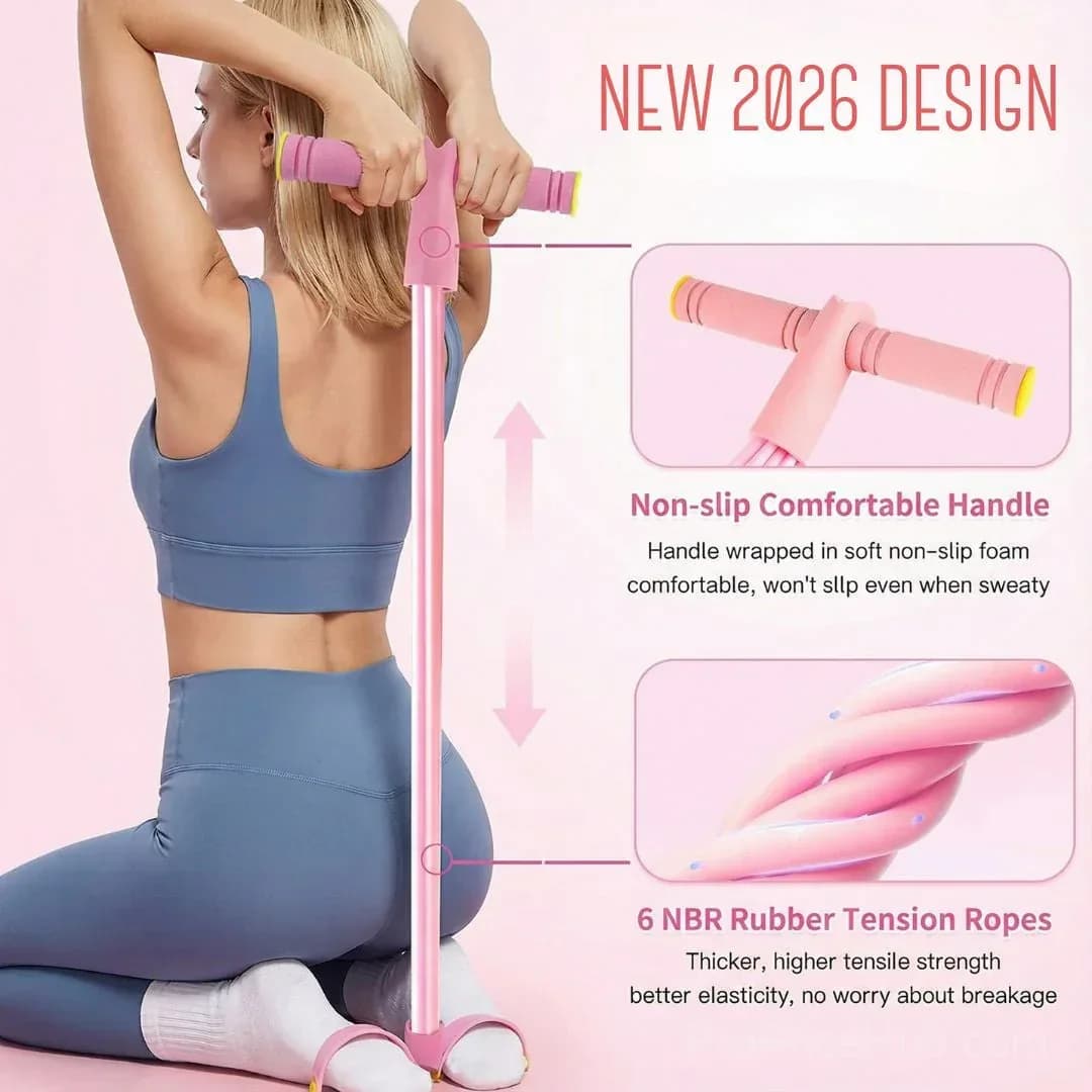 6-Tube Resistance Band Trainer for Full Body Workout - View 5