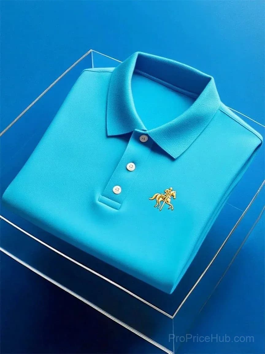 Men's Business Casual Button Short Sleeve Polo Shirt - View 4
