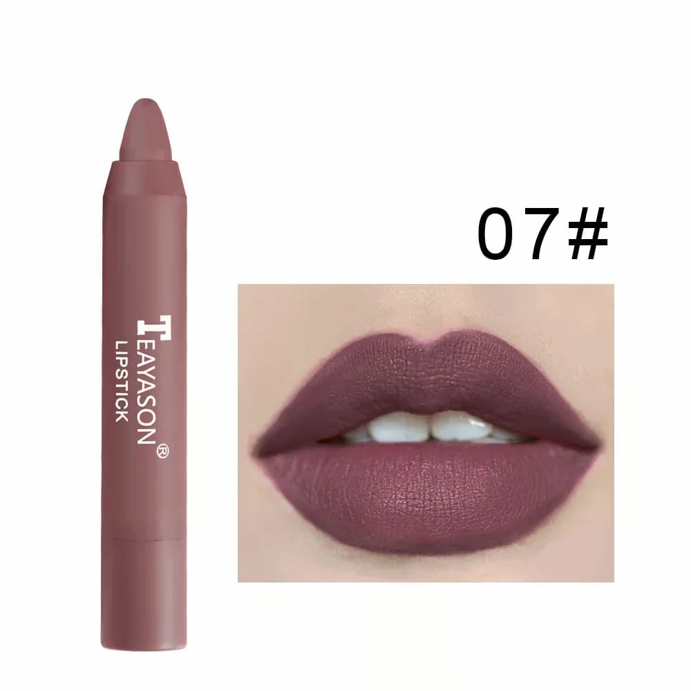 12-Color Matte Lipstick Pen - 01# - View 14