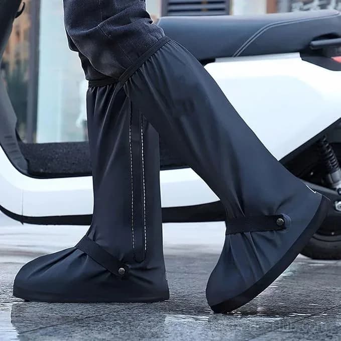 Unisex Heavy-Duty Waterproof Rain Boots with Non-Slip Zippers & Reflective - View 7