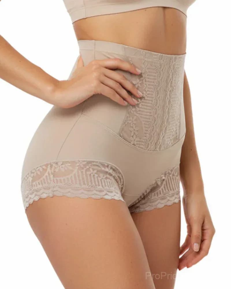 Women’s Lace High-Waisted Tummy Control Butt Lifter Briefs, 3 Pack - View 5