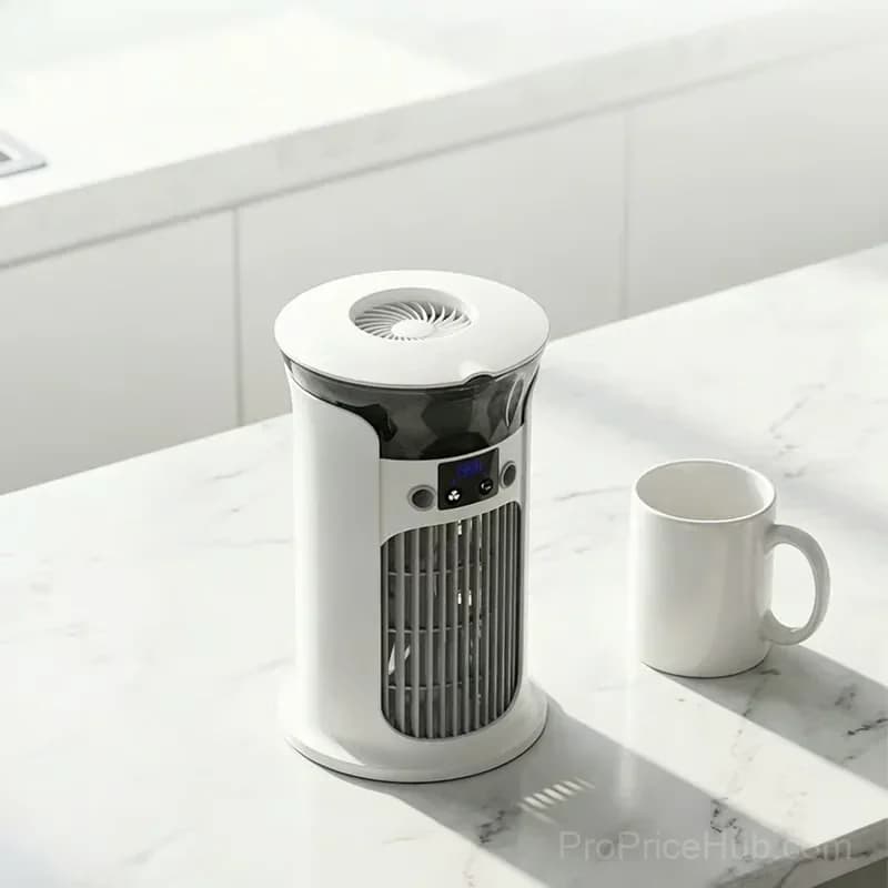 3-in-1 Desktop Air Cooler Fan for Personal Cooling, White - View 13