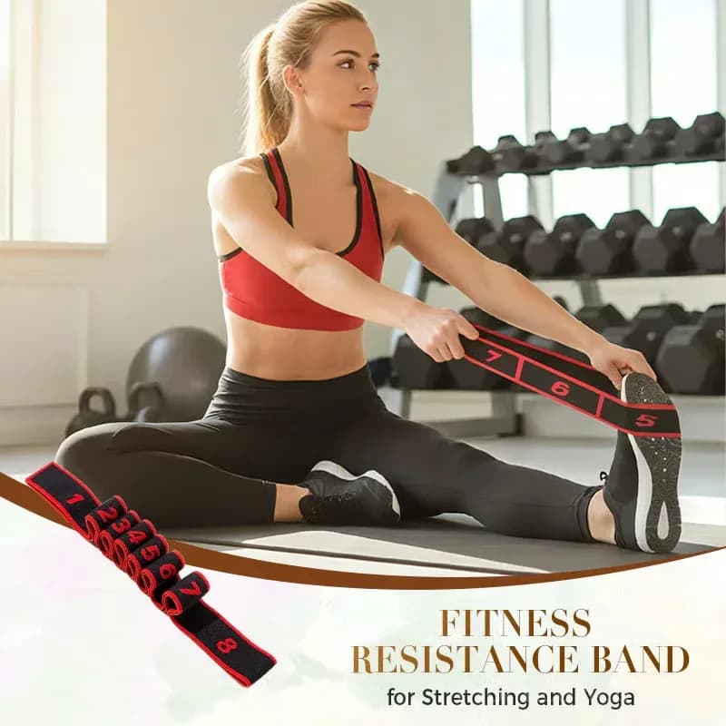 Resistance Band for Fitness and Yoga, Red, No Rear Strap - View 2