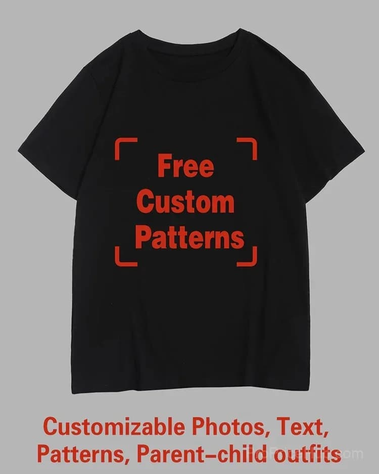 Custom Big & Tall T-Shirt – Photo, Text, Logo - View 2