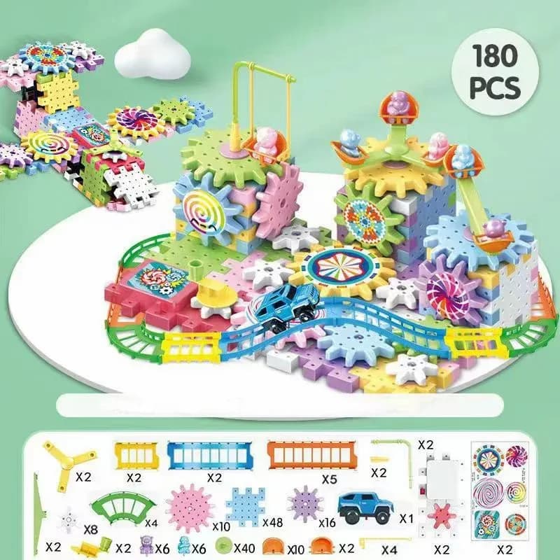 Children's Electric Gear Building Blocks Set - View 11