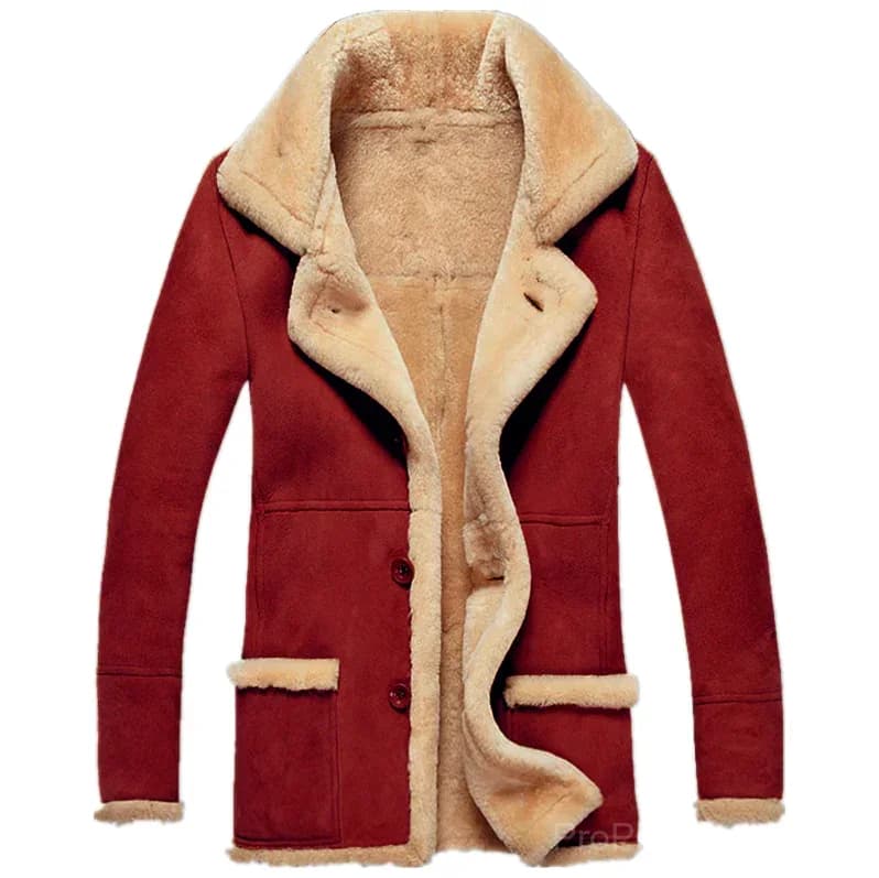 Big & Tall Men's Thickened Plush Lapel Jacket - S-5XL - View 13