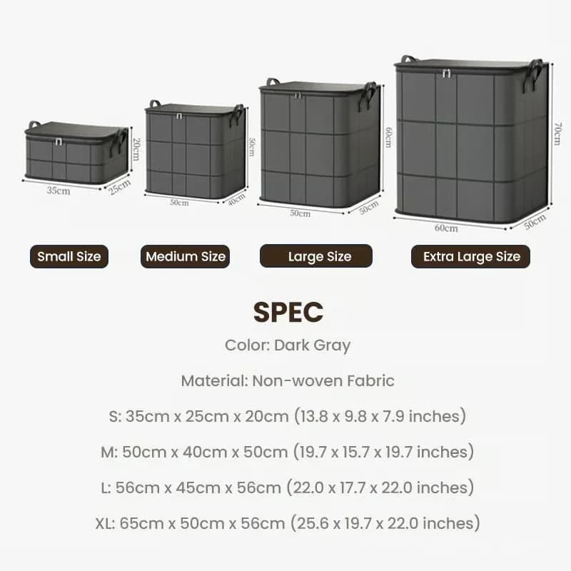 Dust-Proof Bedding Organizer Bag, Small 35 x 25 x 20 - View 9