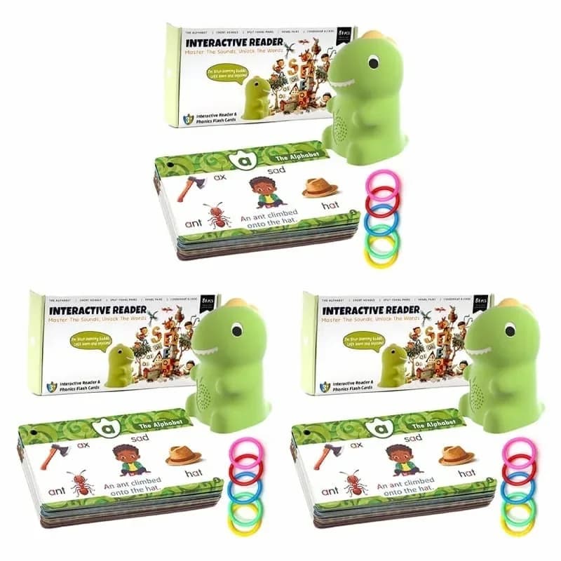 Dino Learning Point-Reader Pen Set with 75 Cards, Wristband & Stickers - View 3