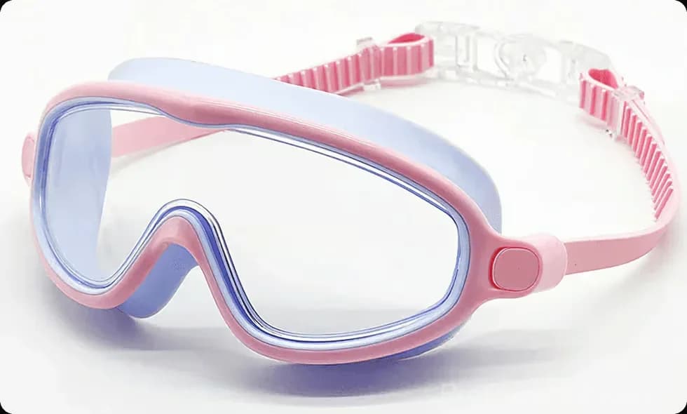 Kids Anti-Fog Swimming Goggles with Nose Clip & Ear Plugs, Light Blue - View 11