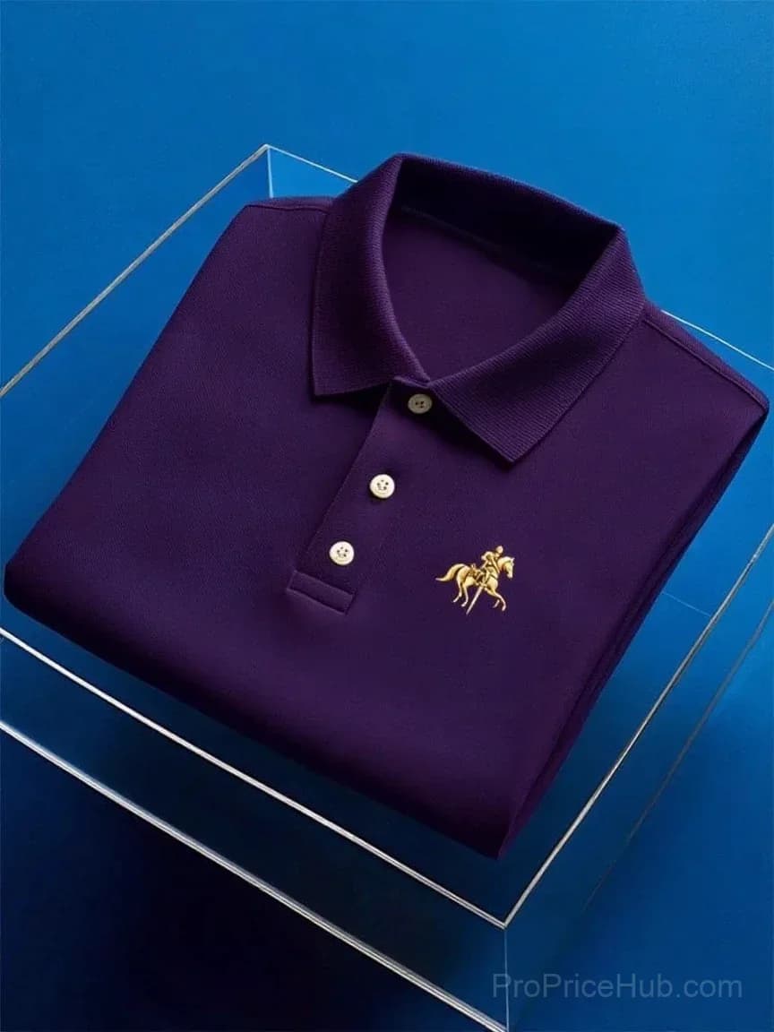 Men's Business Casual Button Short Sleeve Polo Shirt - View 7