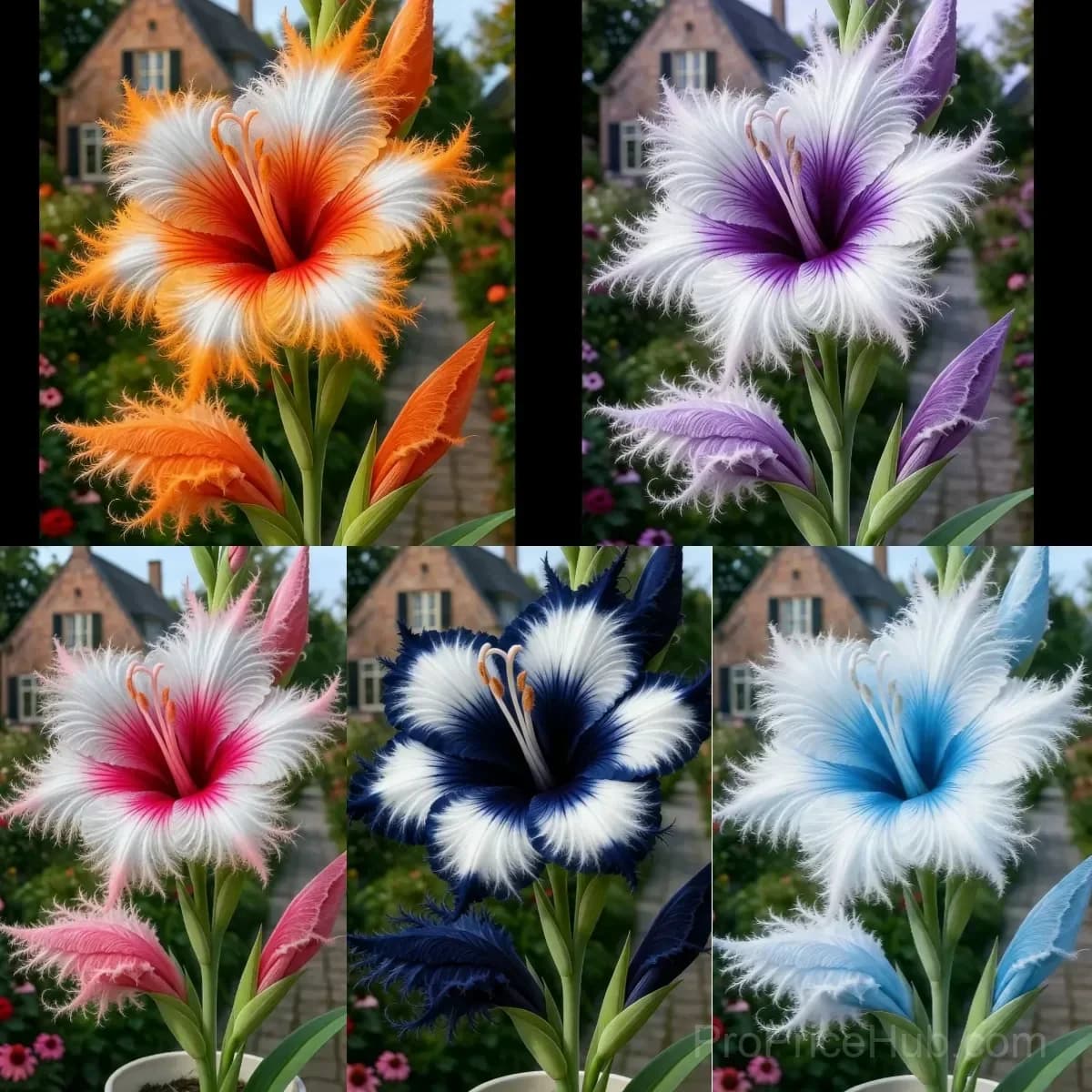 Rare Feather-Edged Lily Bulbs – Pink & White Blooms, Easy to Grow - View 2