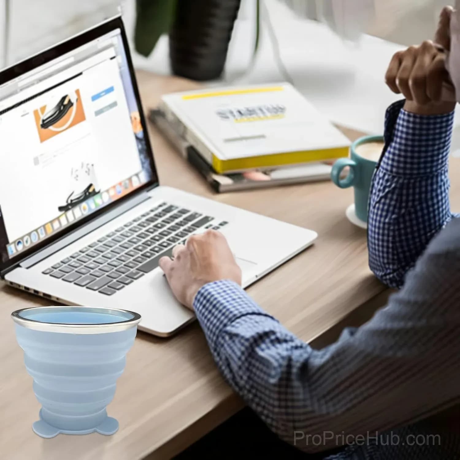 270ML Foldable Silicone Travel Cup, Anti-Scald Camping Mug, Pink - View 10