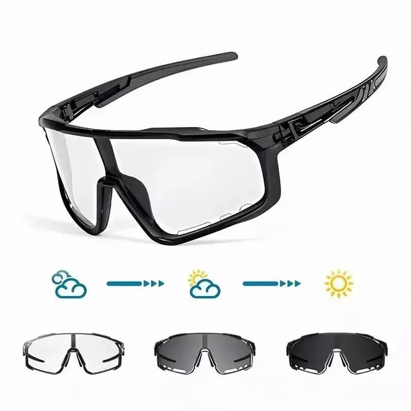 Unisex Photochromic Cycling Sunglasses - Windproof for Road Bike - View 8