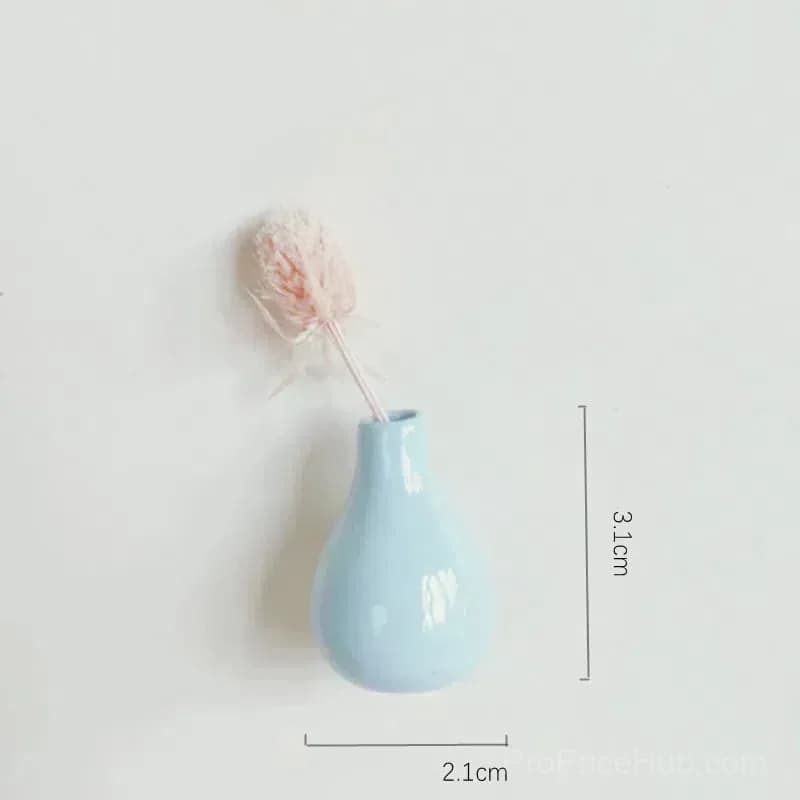 Mini Ceramic Vase Fridge Magnet - Small Home Decor Accent - View 9