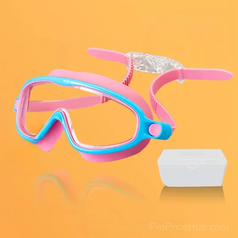 Kids Anti-Fog Swimming Goggles with Nose Clip & Ear Plugs, Light Blue - View 8