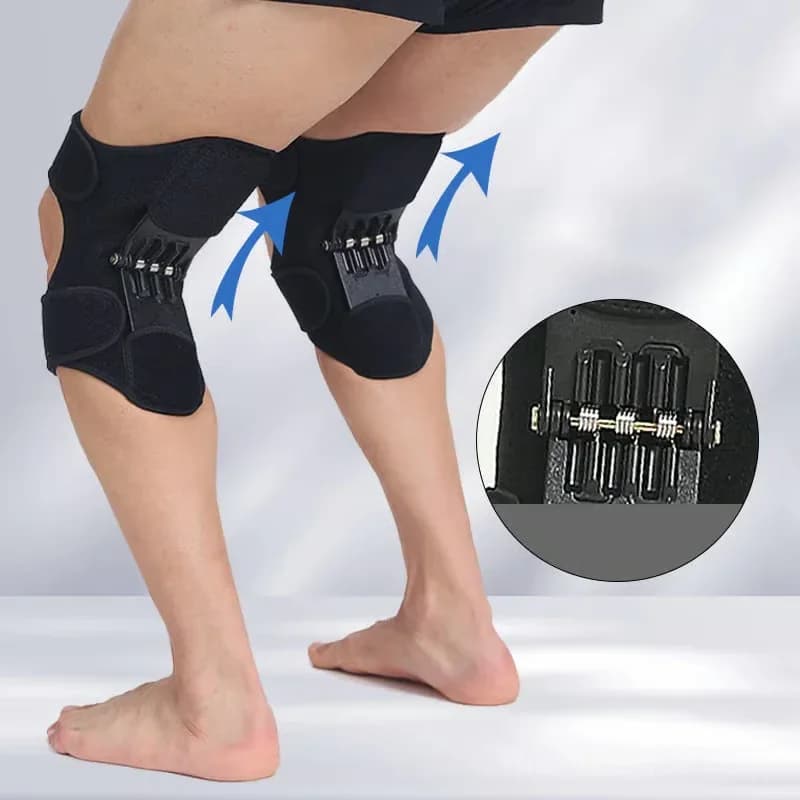 Adjustable Knee Support Brace Set, Black, 2-Pack, Medium - View 4