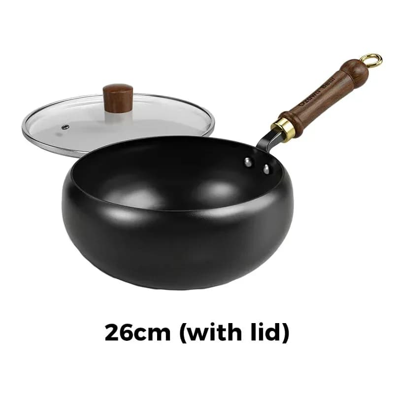 Uncoated Thick Iron Pot with Glass Lid, 24cm - View 13