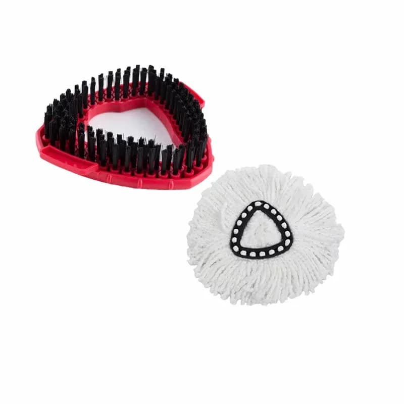 Triangular Rotating Floor Mop Head Brush, White - View 2