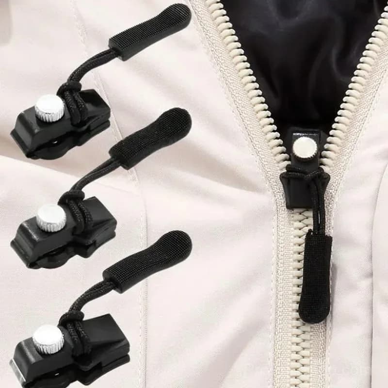 Black Zipper Puller Repair Kit, Easy Install, 10-Piece - View 2