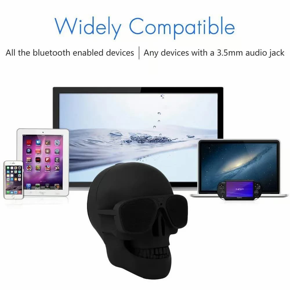 Skeleton Bluetooth Speaker, Black Frosted, Small - View 9