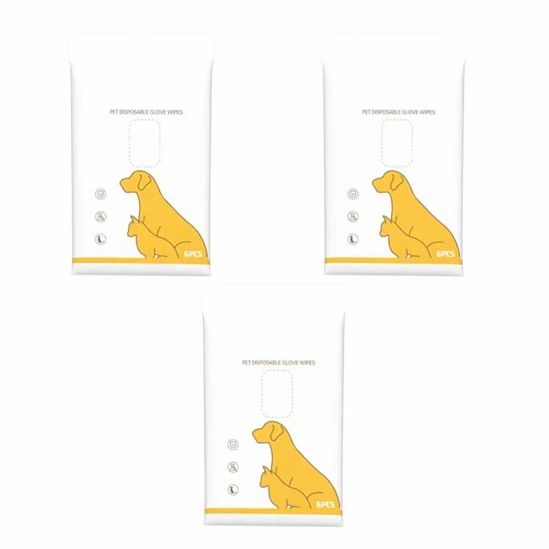 Deodorizing Pet Glove Wipes for Dogs, 6 Count - View 9