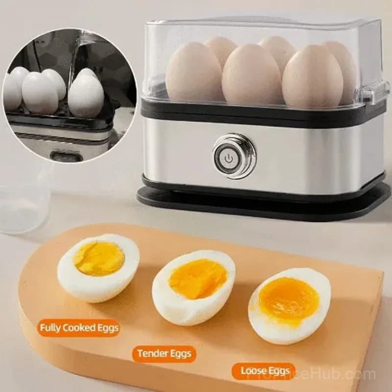 Multifunctional 110V Egg Steamer with Clear Lid, No Opener - View 8