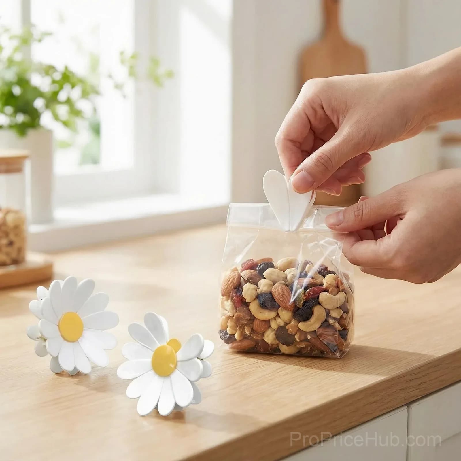 Magnetic Chip Clips for Fridge - 6 Bag Clips + 1 Magnetic Base, Cute Food Sealing Clips - View 30