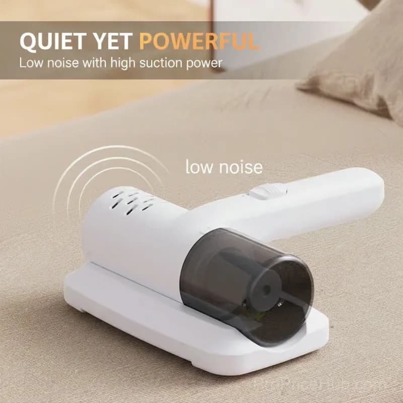 White Cordless Handheld UV Bed Vacuum Cleaner - View 7