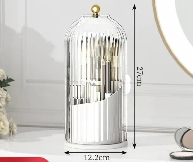 Sliding Lid Toothbrush Organizer, White - View 9