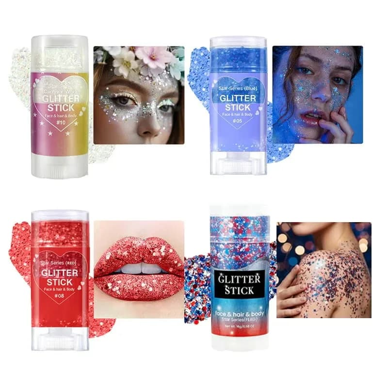 Star Series Chunky Body Glitter Stick, Color Mixing - View 5