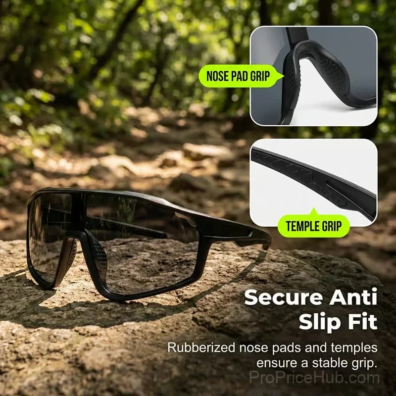 Photochromic Outdoor Sports Glasses, Grey, 1 PC - View 6