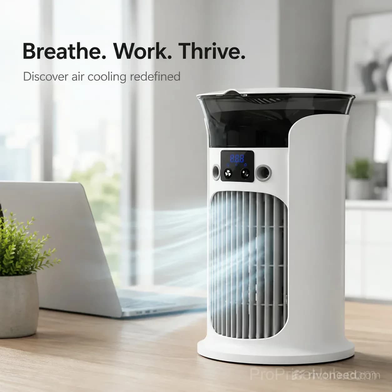3-in-1 Desktop Air Cooler Fan for Personal Cooling, White - View 21