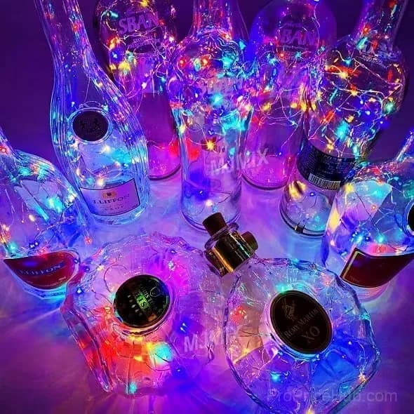 Multicolor Battery-Operated Bottle Lights with Replaceable Batteries - View 4