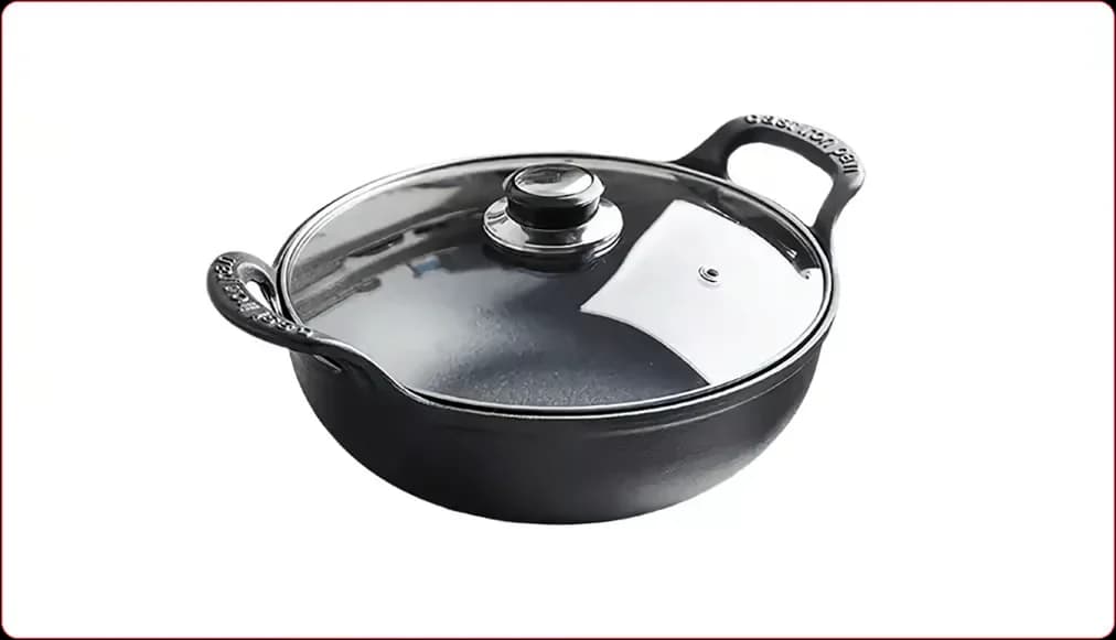 Uncoated Thick Iron Cooking Pot, 20 cm Diameter - View 11