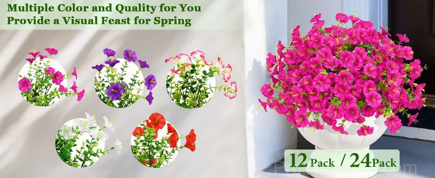 UV Resistant Artificial Petunias Flowers - View 26