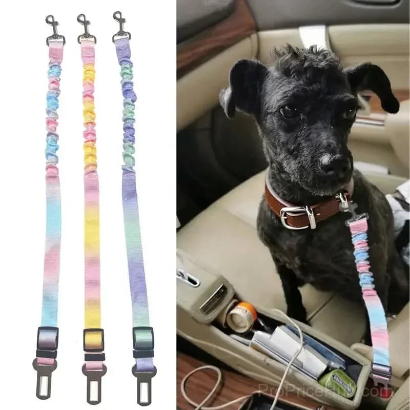 2-Pack Adjustable Pet Car Seat Belts with Headrest Restraints - View 6
