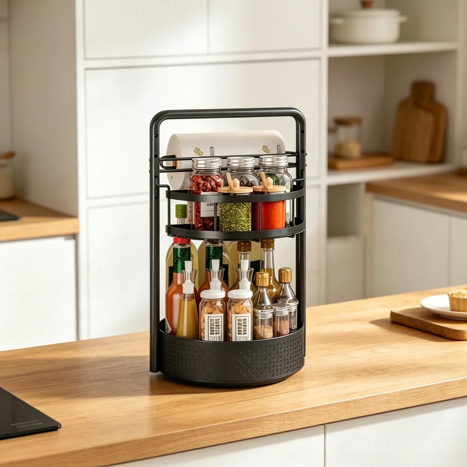 Paper Towel and Seasoning Storage Rack - View 5