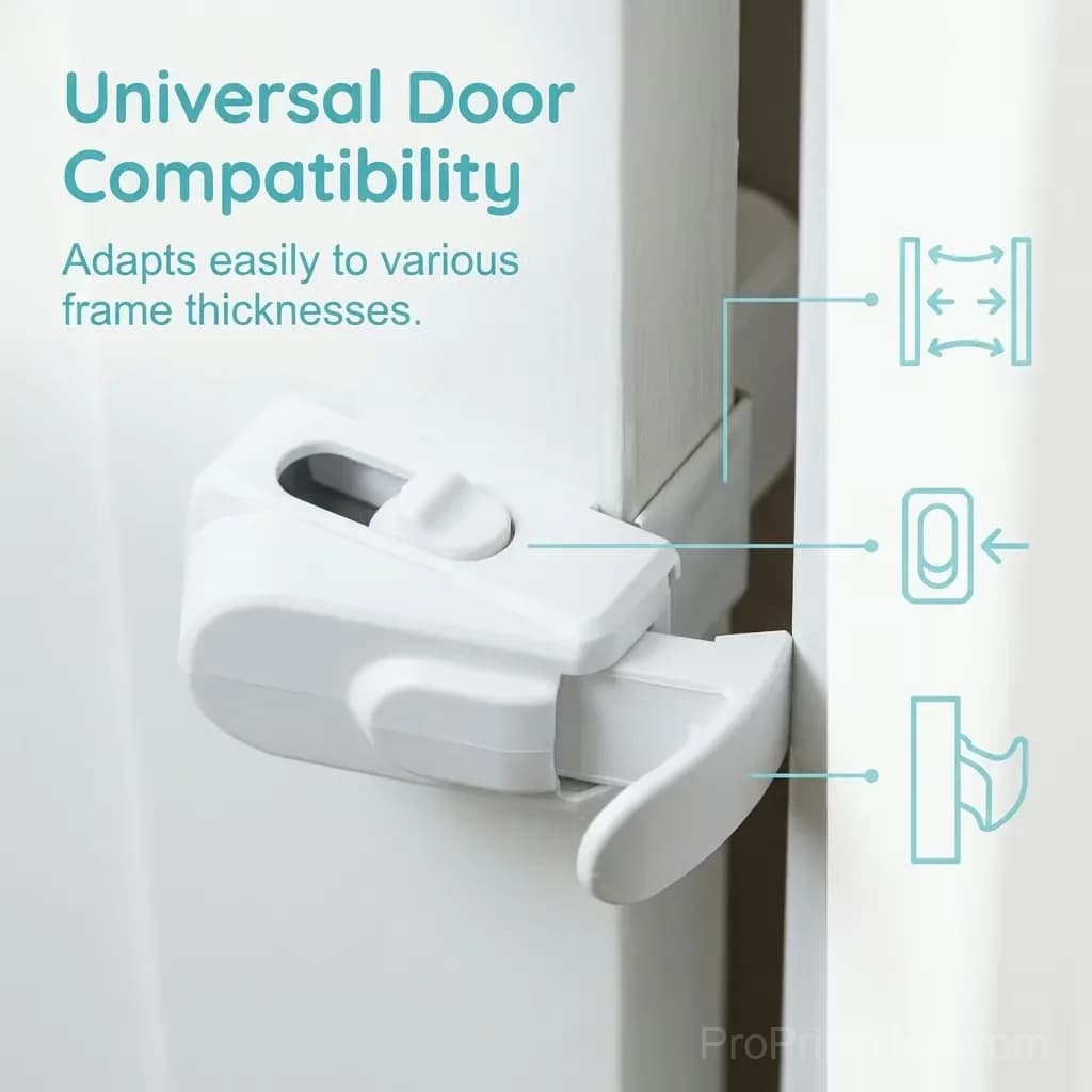 No-Drill Child Safety Door Lock for Home Use - View 5