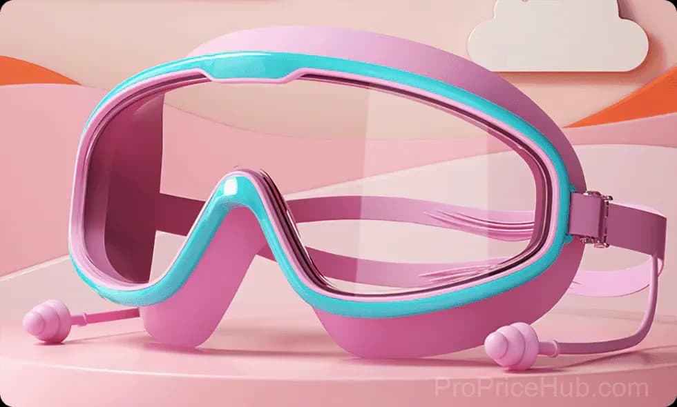 Kids Anti-Fog Swimming Goggles with Nose Clip & Ear Plugs, Light Blue - View 14