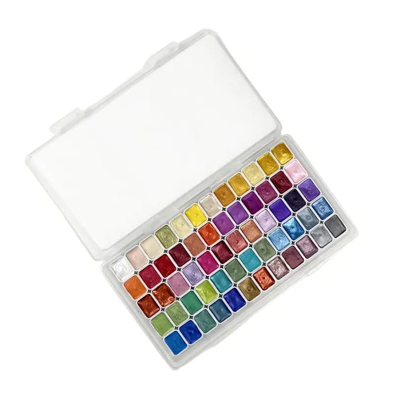 20-Color Shifting Watercolor Painting Set with Brushes - View 17
