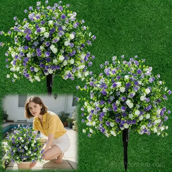 Artificial Potted Trees with Ground Stakes - View 6