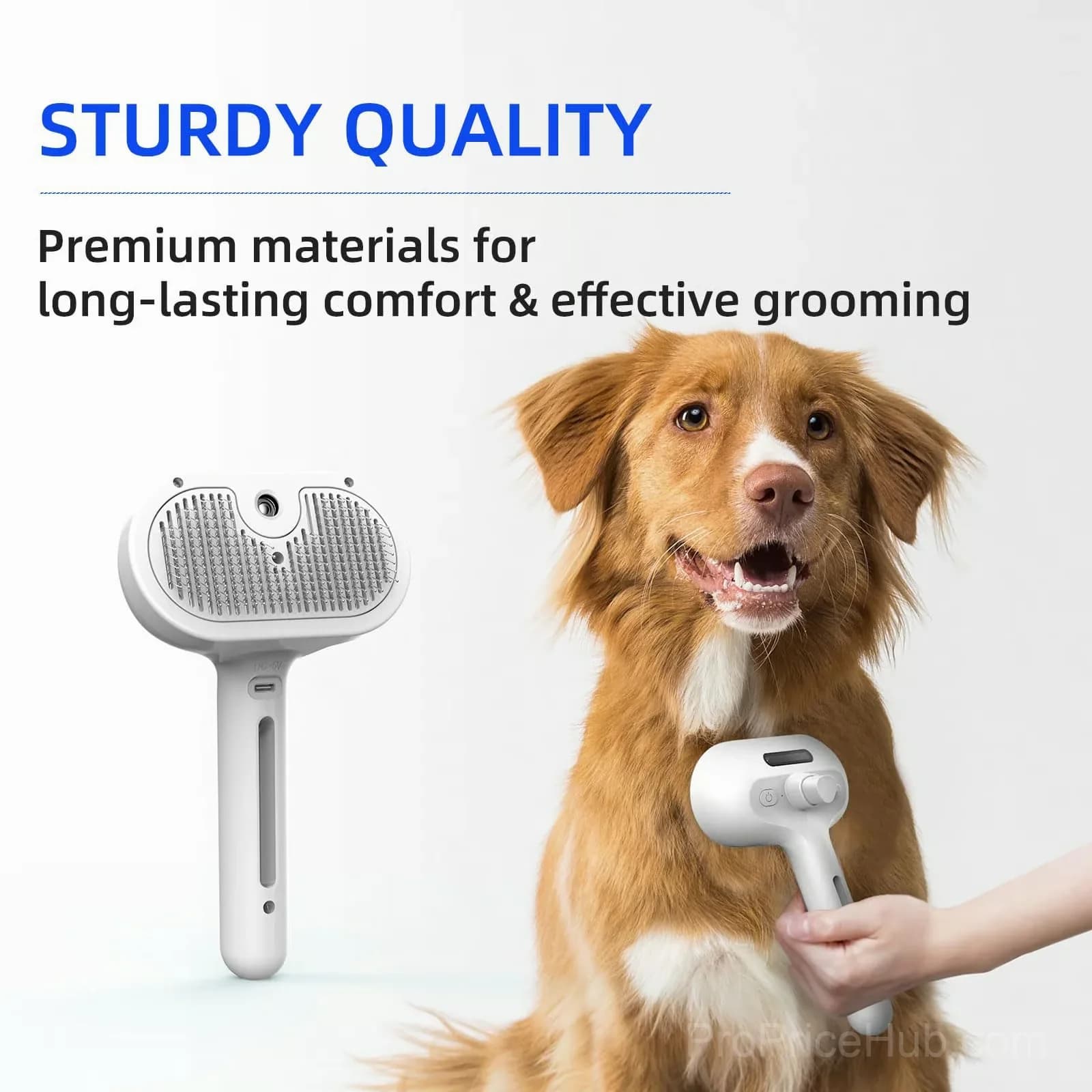 White Pet Spray Hair Removal Comb for Dogs - View 4