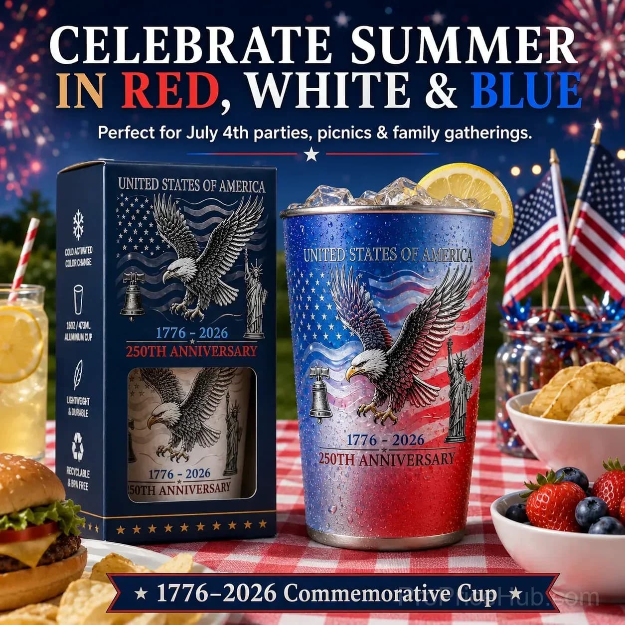 250th Anniversary Color Changing Cup - View 6