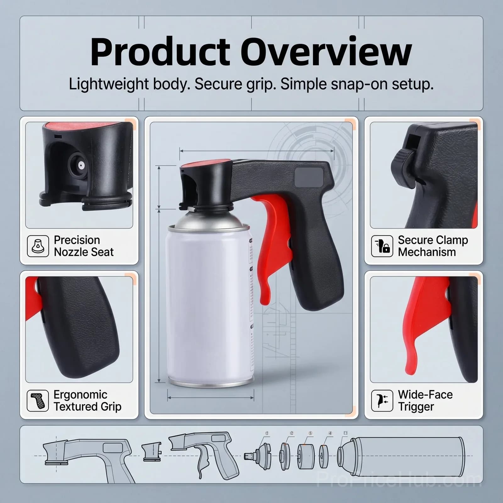Universal Aerosol Spray Can Trigger Handle Grip for Painting - View 6